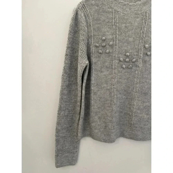 LC Lauren Conrad Puff Sleeves Sweater Women’s‎ Silver Size Small - Picture 5 of 12
